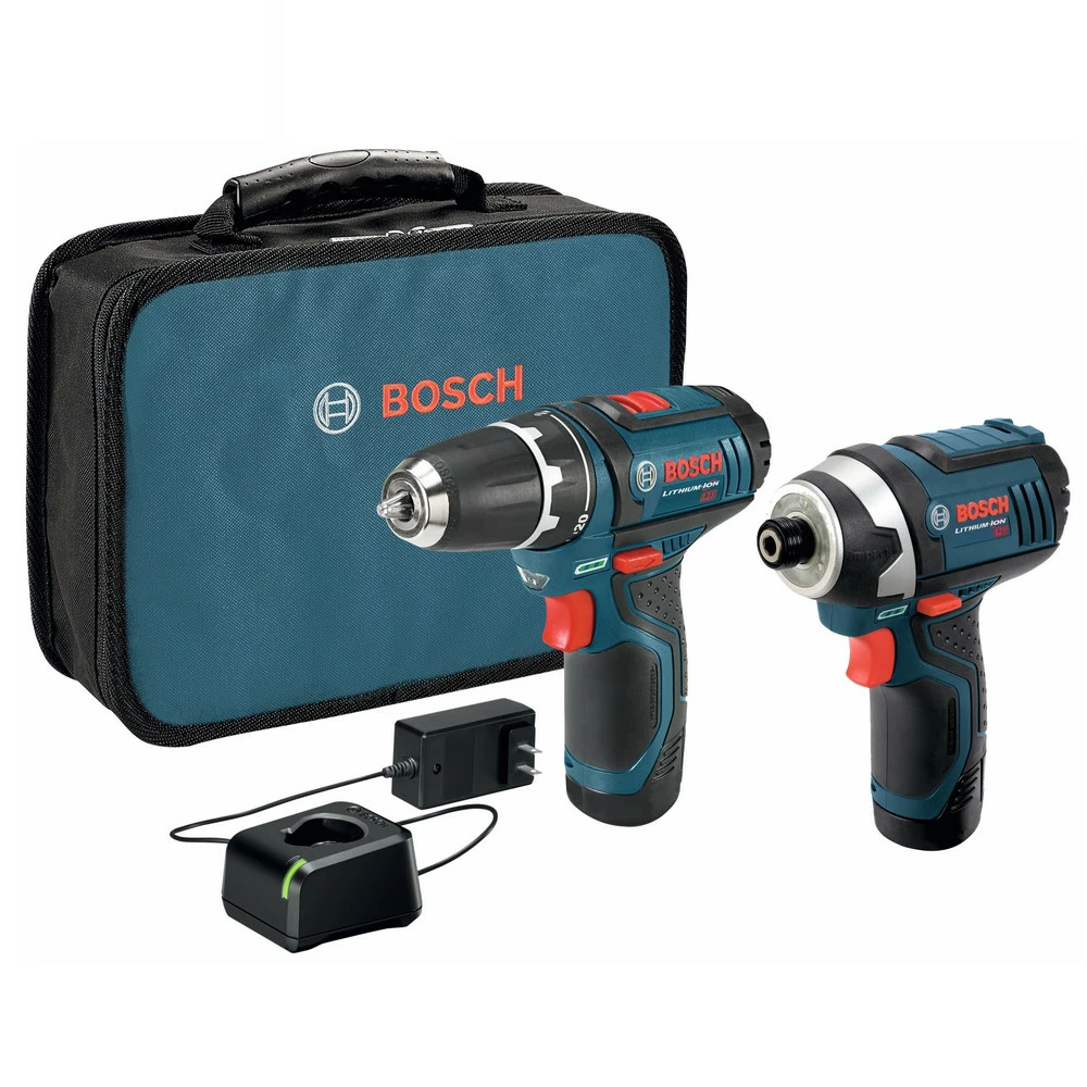 Bosch CLPK22-120 12V Lithium-Ion 3/8 In. Drill Driver And Impact Driver Combo Kit 1 Bosch CLPK22-120 12V Lithium-Ion 3/8 In. Drill Driver And Impact Driver Combo Kit