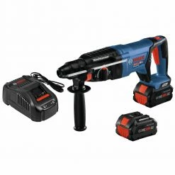 Bosch GBH18V-26DK24 Bulldog 18V EC Brushless Lithium-Ion 1 In. Cordless SDS-plus Rotary Hammer Kit With 2 Batteries (8 Ah)