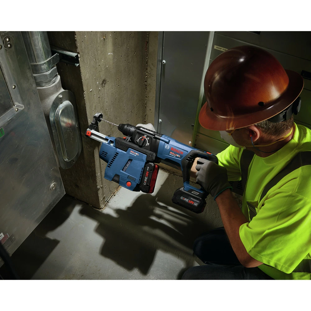 Bosch GBH18V-26DK24 Bulldog 18V EC Brushless Lithium-Ion 1 In. Cordless SDS-plus Rotary Hammer Kit With 2 Batteries (8 Ah) 9 Bosch GBH18V-26DK24 Bulldog 18V EC Brushless Lithium-Ion 1 In. Cordless SDS-plus Rotary Hammer Kit With 2 Batteries (8 Ah) - Image 9