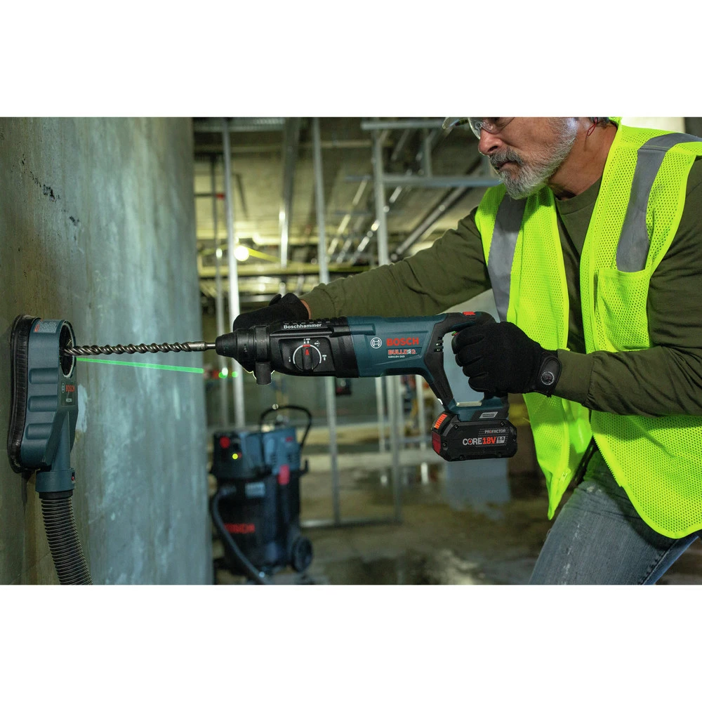 Bosch GBH18V-26DK24 Bulldog 18V EC Brushless Lithium-Ion 1 In. Cordless SDS-plus Rotary Hammer Kit With 2 Batteries (8 Ah) 14 Bosch GBH18V-26DK24 Bulldog 18V EC Brushless Lithium-Ion 1 In. Cordless SDS-plus Rotary Hammer Kit With 2 Batteries (8 Ah) - Image 14