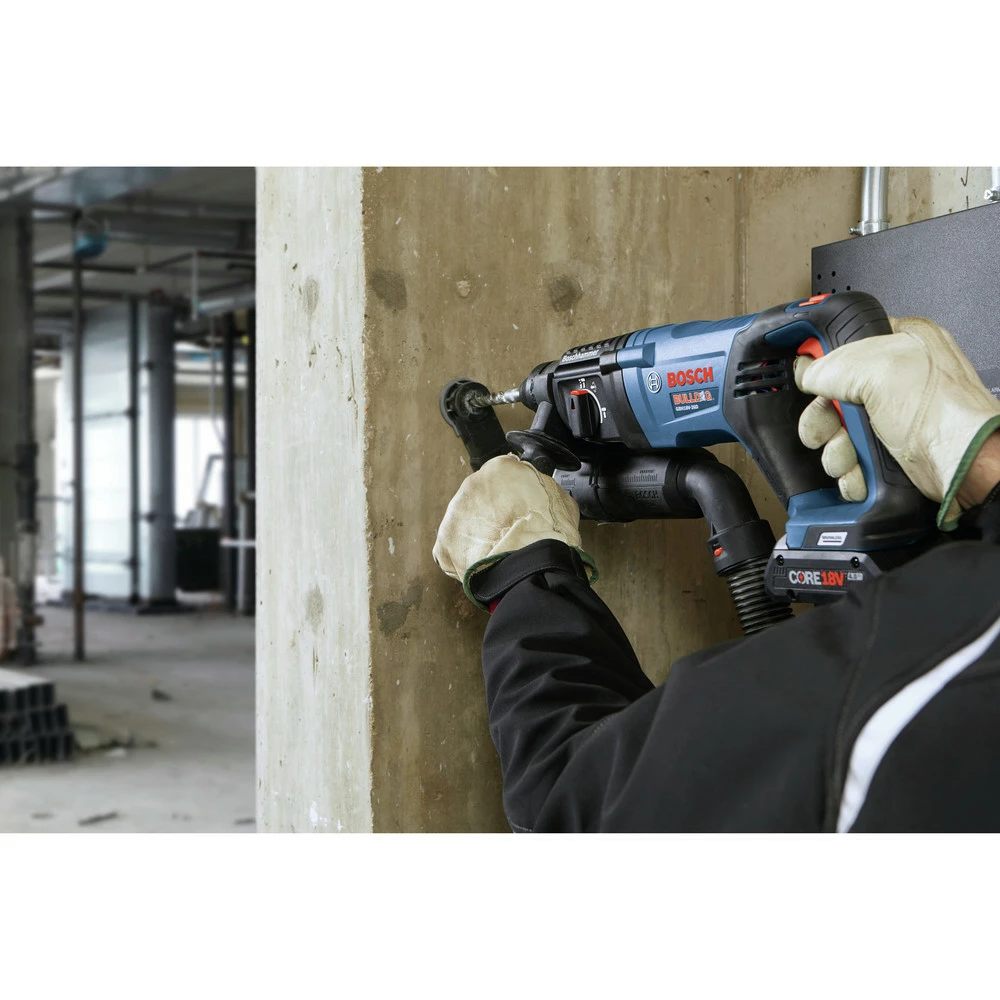 Bosch GBH18V-26DK25 Bulldog 18V EC Brushless Lithium-Ion 1 In. Cordless SDS-plus Rotary Hammer Kit With 2 Batteries (4 Ah) 6 Bosch GBH18V-26DK25 Bulldog 18V EC Brushless Lithium-Ion 1 In. Cordless SDS-plus Rotary Hammer Kit With 2 Batteries (4 Ah) - Image 6