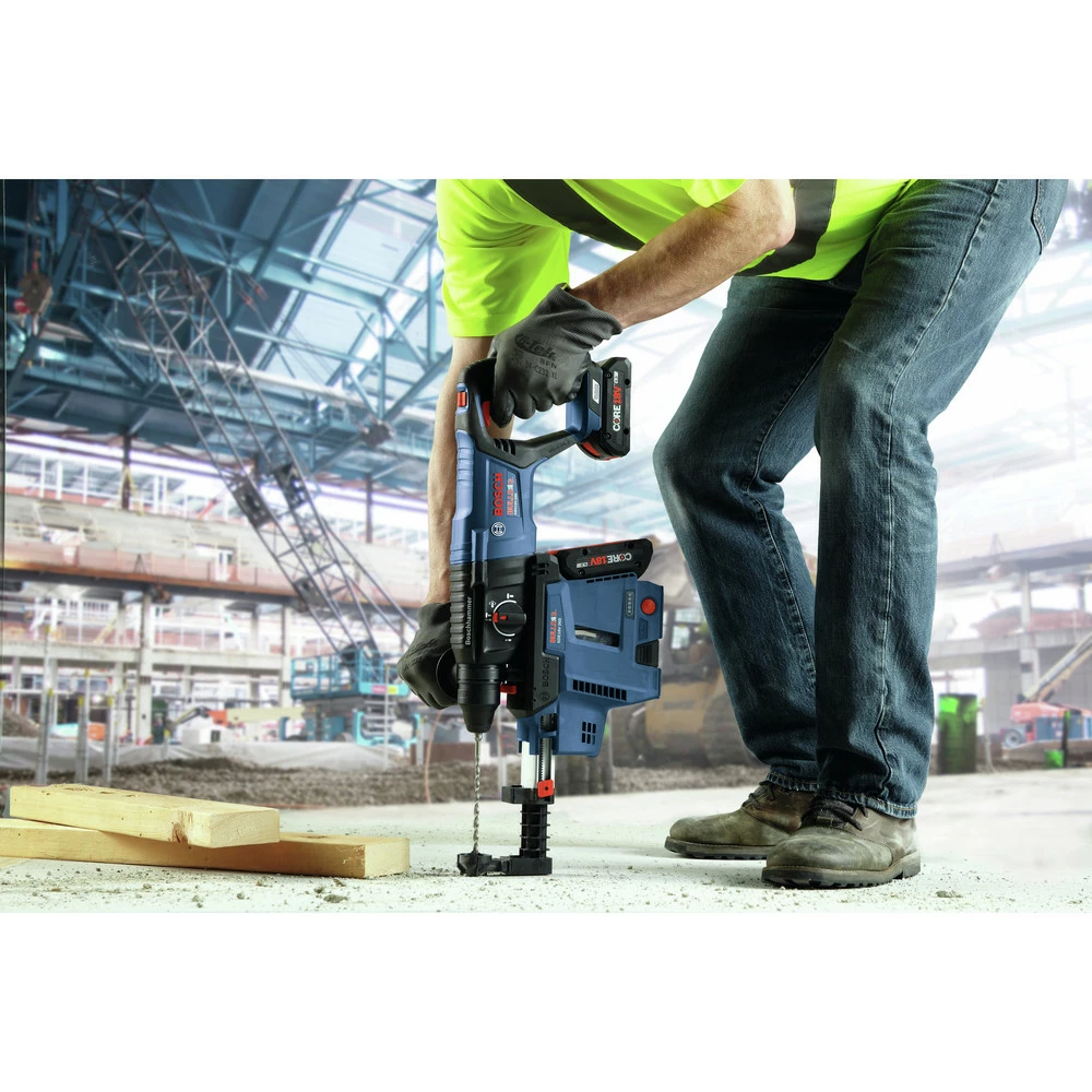 Bosch GBH18V-26DK25 Bulldog 18V EC Brushless Lithium-Ion 1 In. Cordless SDS-plus Rotary Hammer Kit With 2 Batteries (4 Ah) 9 Bosch GBH18V-26DK25 Bulldog 18V EC Brushless Lithium-Ion 1 In. Cordless SDS-plus Rotary Hammer Kit With 2 Batteries (4 Ah) - Image 9