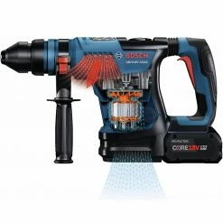 Bosch GBH18V-34CQB24 PROFACTOR 18V Bulldog Brushless Lithium-Ion 1-1/4 In. Cordless Connected-Ready SDS-Plus Rotary Hammer Kit With 2 Batteries (8 Ah) -Bosch Sales Shop bshngbh18v 34cqb24 d