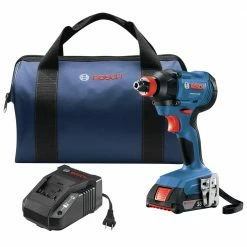 Bosch GDX18V-1600B12 18V Freak Lithium-Ion 1/4 In. And 1/2 In. Cordless Two-In-One Bit/Socket Impact Driver Kit (2 Ah)