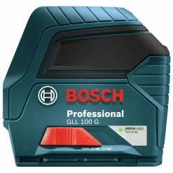 Bosch GLL 100 GX Green Beam Self-Leveling Cordless Cross-Line Laser -Bosch Sales Shop bshngll100gx d