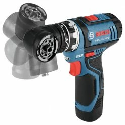 Bosch GSR12V-140FCB22 12V Max Lithium-Ion FlexiClick 5-in-1 1/4 In. Cordless Drill Driver System Kit (2 Ah) -Bosch Sales Shop bshngsr12v140fcb g
