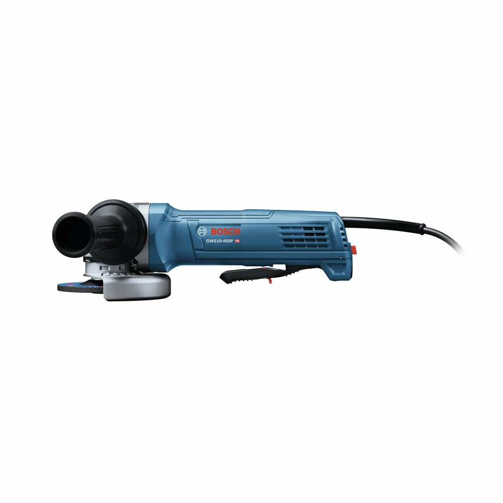 Bosch GWS10-450PD 120V 10 Amp Compact 4-1/2 In. Corded Ergonomic Angle Grinder With No Lock-On Paddle Switch 3 Bosch GWS10-450PD 120V 10 Amp Compact 4-1/2 In. Corded Ergonomic Angle Grinder With No Lock-On Paddle Switch - Image 3