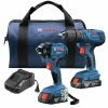 Bosch GXL18V-26B22 18V 2-Tool Combo Kit With 1/2 In. Compact Drill/Driver And 1/4 In. Hex Impact Driver