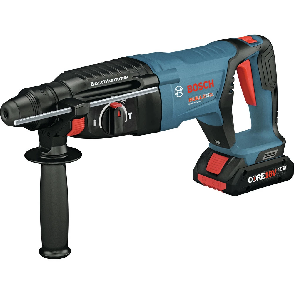 Factory Reconditioned Bosch GBH18V-26DK15-RT 18V EC Brushless Lithium-Ion SDS-Plus Bulldog 1 In. Cordless Rotary Hammer Kit (4 Ah) 2 Factory Reconditioned Bosch GBH18V-26DK15-RT 18V EC Brushless Lithium-Ion SDS-Plus Bulldog 1 In. Cordless Rotary Hammer Kit (4 Ah) - Image 2
