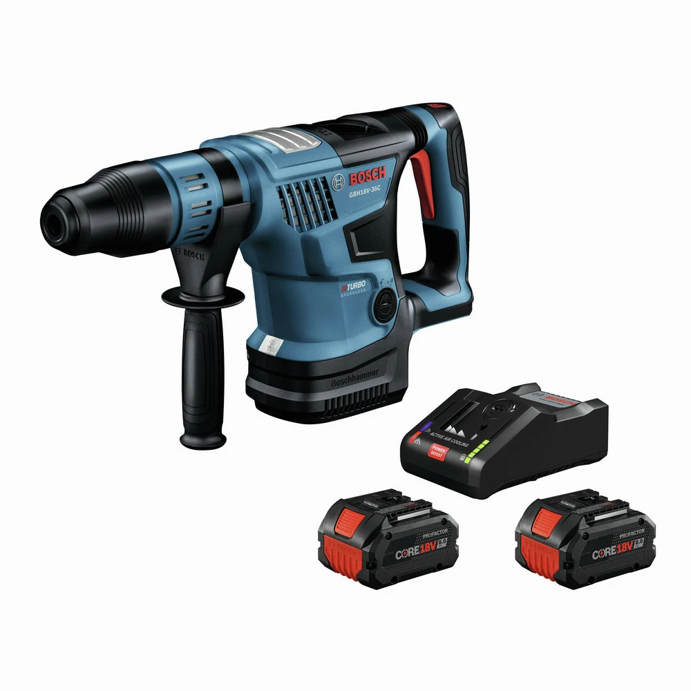 Factory Reconditioned Bosch GBH18V-36CK24-RT PROFACTOR 18V Brushless Lithium-Ion 1-9/16 In. Cordless SDS-max Rotary Hammer Kit With BiTurbo Technology And (2) 8 Ah Batteries 1 Factory Reconditioned Bosch GBH18V-36CK24-RT PROFACTOR 18V Brushless Lithium-Ion 1-9/16 In. Cordless SDS-max Rotary Hammer Kit With BiTurbo Technology And (2) 8 Ah Batteries