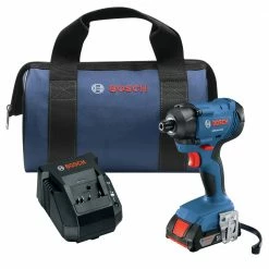 Factory Reconditioned Bosch GDR18V-1400B12-RT 18V Compact Lithium-Ion 1/4 In. Cordless Hex Impact Driver Kit (2 Ah)