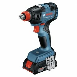 Factory Reconditioned Bosch GXL18V-240B22-RT 18V Brushless Lithium-Ion 1/2 In. Hammer Drill Driver And 1/4 In. And 1/2 In. 2-in-1 Bit/Socket Impact Driver Combo Kit With 2 Batteries (2 Ah) -Bosch Sales Shop bshrgxl18v 240b22 rt b