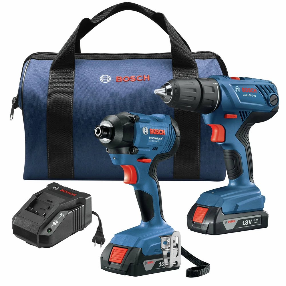Factory Reconditioned Bosch GXL18V-26B22-RT 18V Lithium-Ion 2 Ah Compact Drill Driver / Hex Impact Driver Combo Kit 1 Factory Reconditioned Bosch GXL18V-26B22-RT 18V Lithium-Ion 2 Ah Compact Drill Driver / Hex Impact Driver Combo Kit