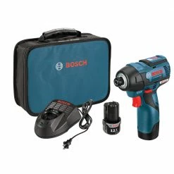 Factory Reconditioned Bosch PS42-02-RT 12V MAX 2.0 Ah Cordless Lithium-Ion EC Brushless 1/4 In. Hex Impact Driver Kit